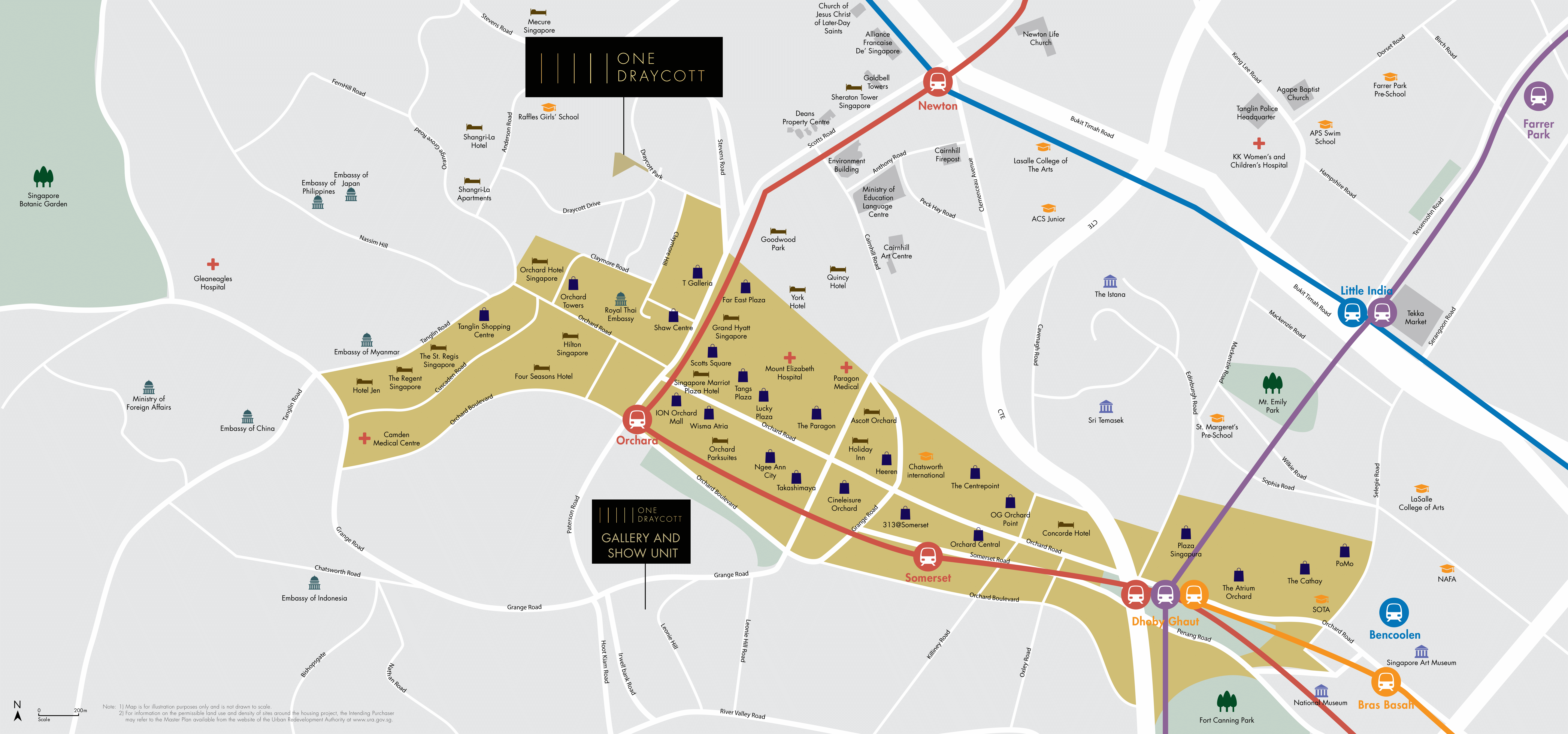 One Draycott Location Map